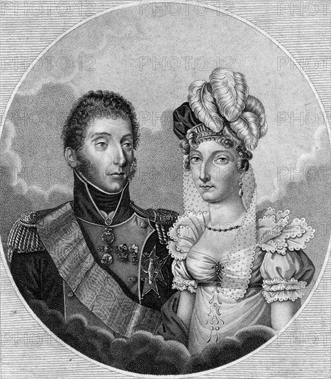 Louis-Antoine, Duke of Angouleme and Princess Marie-Therese Charlotte, 1799. Artist: Unknown