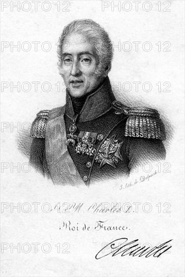 Charles X, King of France, 19th century.Artist: Delpech