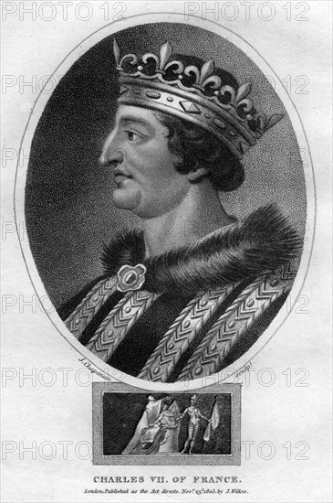 Charles VII, King of France, (1805).Artist: J Chapman