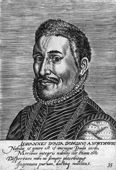 Janus Dousa (1545-1604), Dutch statesman, historian, poet and philologist. Artist: Unknown
