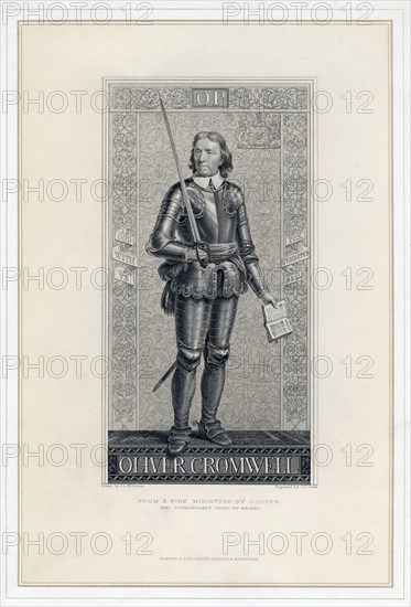 Oliver Cromwell (1599-1658), 19th century.Artist: JJ Crew