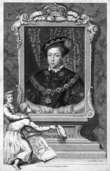 Edward VI, King of England, (18th century).Artist: George Vertue