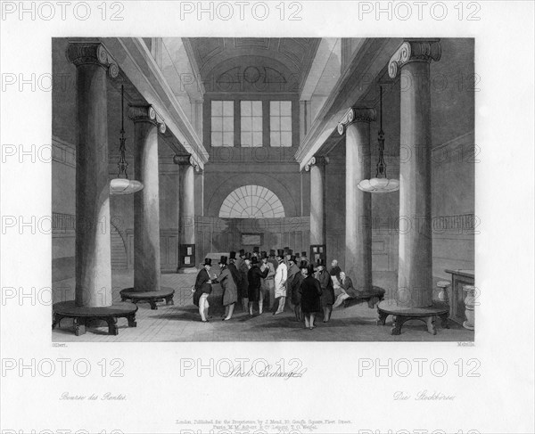 The Stock Exchange, 19th century.Artist: Melville