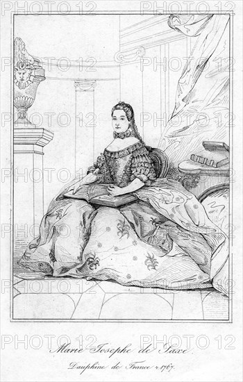 Marie-Josèphe of Saxony, Dauphine of France. Artist: Unknown