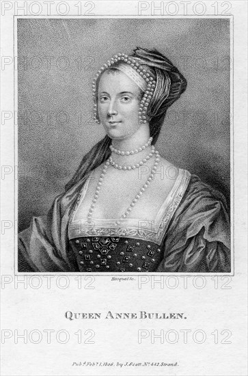 Queen Anne Bullen, 1806.Artist: Bocquet