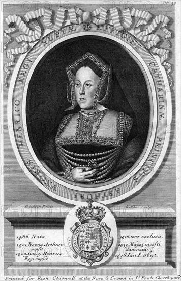 Catherine of Aragon, first wife of Henry VIII of England.Artist: R White