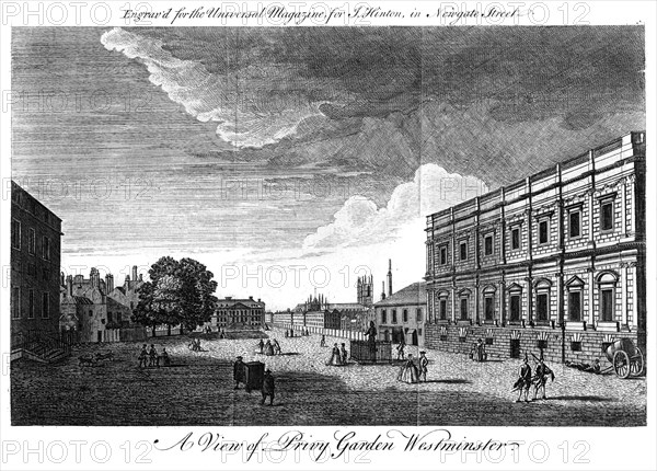 Privy Garden Westminster, London, 18th century. Artist: Unknown