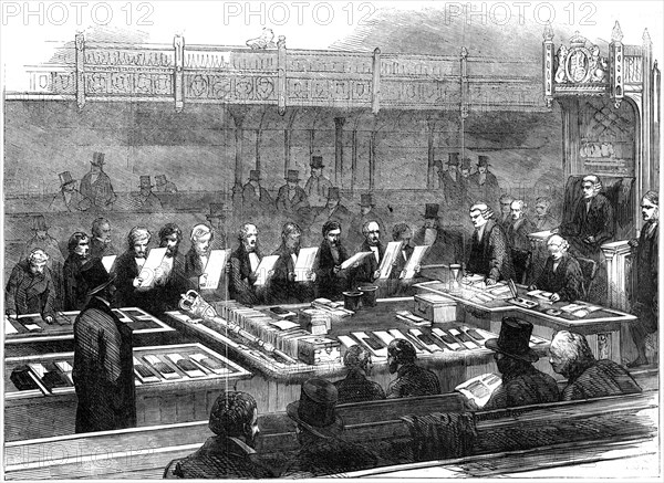 Swearing in members of the new parliament, 19th century. Artist: Unknown