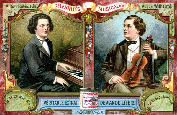 Anton Rubinstein and August Wilhelmj, c1900. Artist: Unknown