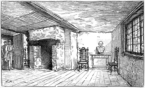 The room in which Shakespeare was born, Stratford-upon-Avon, Warwickshire, 1885.Artist: Edward Hull