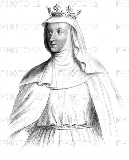 Marguerite of France, Queen of Edward I of England.Artist: Henry Colburn