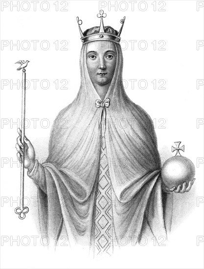 Adeliza of Leuven, Queen of Henry I of England.Artist: Henry Colburn