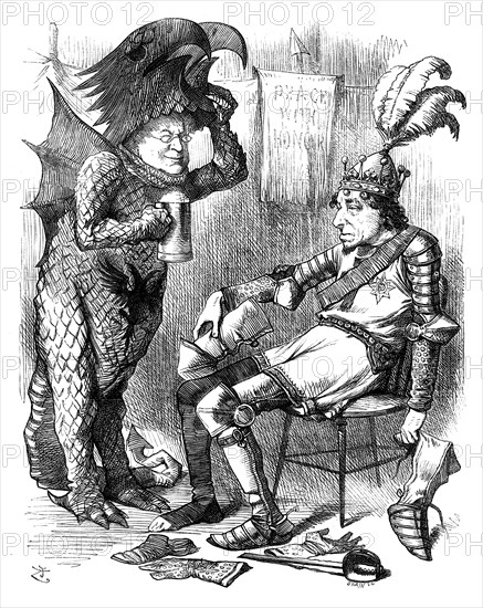 St George and the Dragon (After the Performance), 1878.Artist: Swain