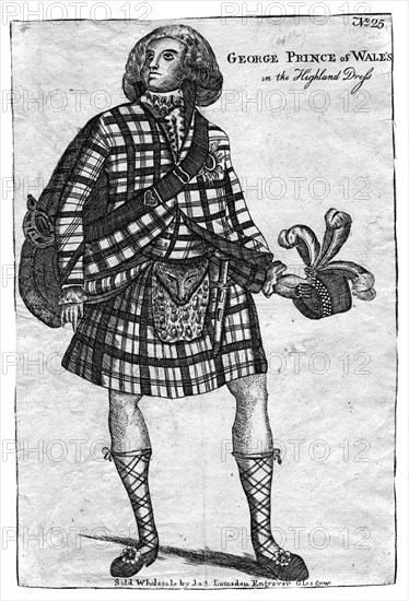 The Prince of Wales, the future King George IV (1762-1830), in the Highland Dress. Artist: Unknown