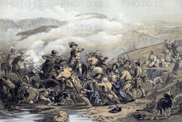 'The Battle of Drumclog', 1679 (19th century).Artist: George Harvey