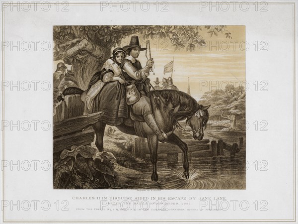 'Charles II in Disguise Aided in his Escape by Jane Lane...1651', (19th century). Artist: Herbert Bourne