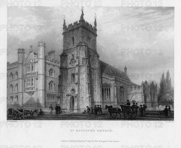 St Botolph's Church, Boston, Lincolnshire, 1842.Artist: John Le Keux