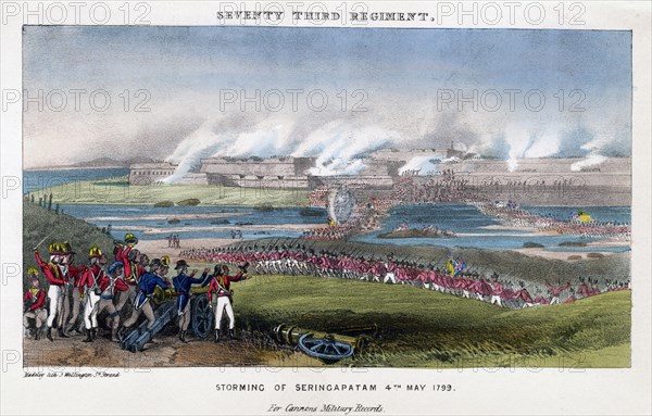 Seventy-third Regiment, Storming of Seringapatam, India, 4th May 1799.Artist: Madeley