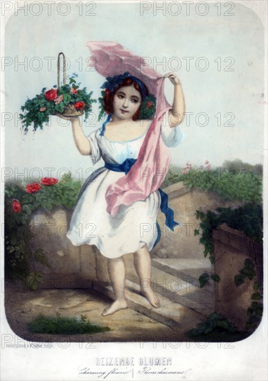 Charming flowers, c19th century.Artist: F Silber