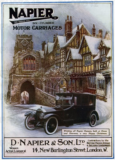 Napier, six cylinder motor carriages, 1917. Artist: Unknown