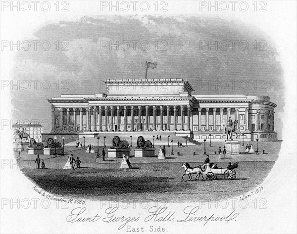 Saint George's Hall, Liverpool, 1 January 1875. Artist: Unknown