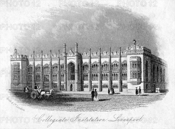 Collegiate Institution, Liverpool, c1870s. Artist: Unknown