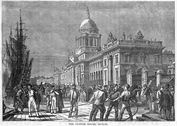 The Custom House, Dublin, 19th century. Artist: Unknown