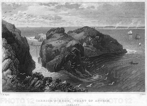 Carrick-A-Rede, Coast of Antrim, Ireland, 19th century. Artist: Unknown
