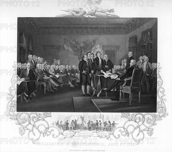'Declaration of Independence', 1776 (c1817-c1819).Artist: J Rogers