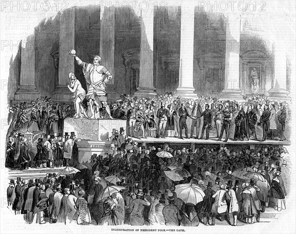 The Inauguration of President Polk, 1845. Artist: Unknown