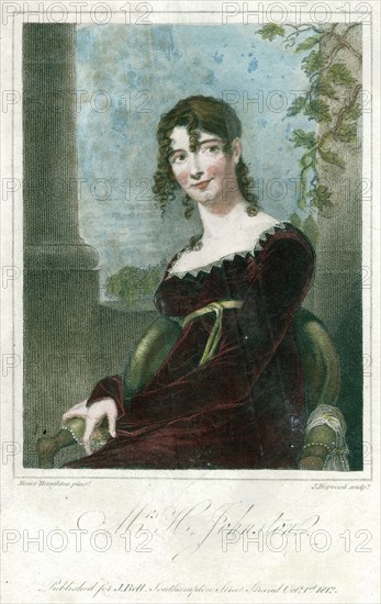 'Mrs H Johnston', 1818.Artist: Moses Haughton