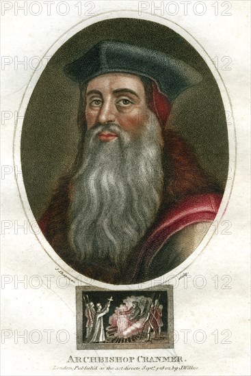 Archbishop Cranmer, (1816).Artist: J Chapman