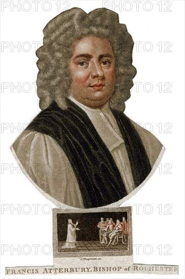 Francis Atterbury, Bishop of Rochester, 18th century.Artist: J Chapman