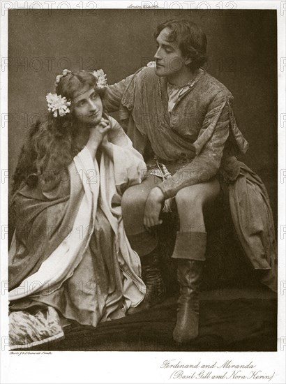 'Ferdinand and Miranda', c1900.Artist: J Caswall Smith