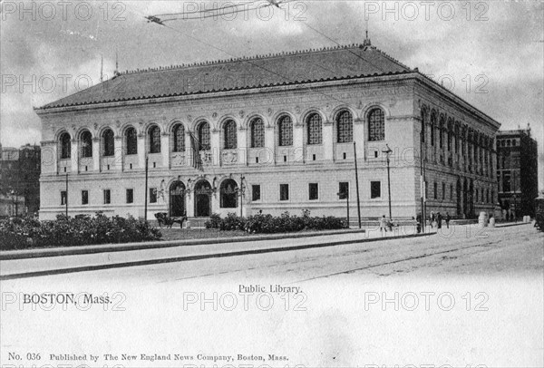 The Public Library, Boston, Massachusetts, 1905. Artist: Unknown