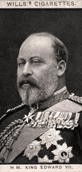 H.M King Edward VII, 1908.Artist: WD & HO Wills