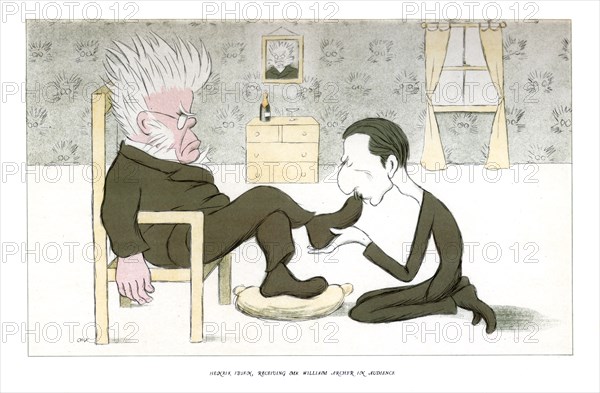 'Henrik Ibsen, Receiving Mr William Archer in Audience', 1904.Artist: Max Beerbohm