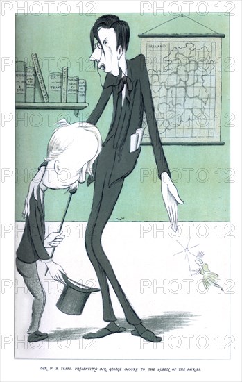 'Mr WB Yeats, Presenting Mr George Moore to the Queen of Fairies', 1904. Artist: Max Beerbohm
