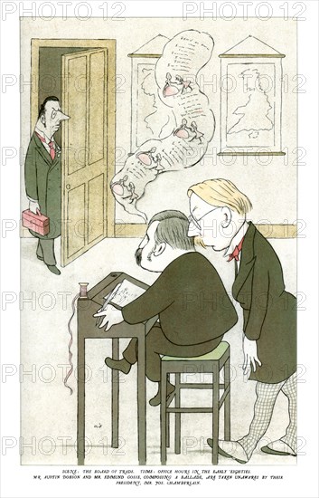 'Mr Austin Dobson and Mr Edmund Gosse Composing a Ballade', 1904. Artist: Max Beerbohm