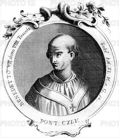 Benedict VII, Pope of the Catholic Church. Artist: Unknown