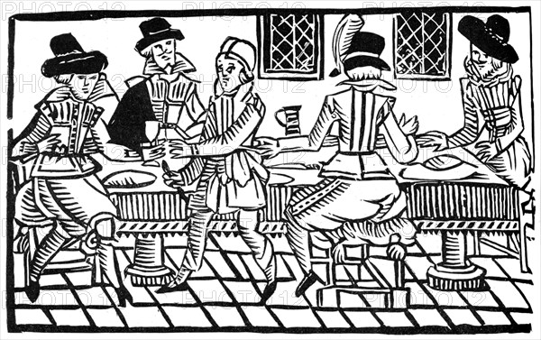 A supper party, early 17th century, (1893). Artist: Unknown