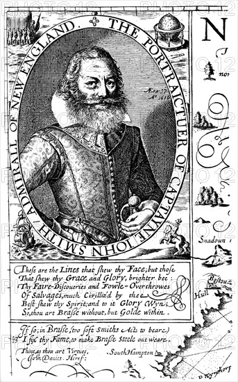 Captain John Smith, Virginia colonist, 1624, (1893). Artist: Unknown.