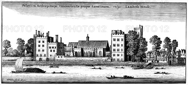 Lambeth Palace, London, 1647 (1893). Artist: Unknown