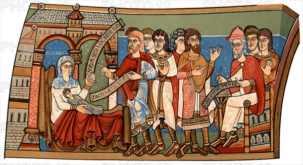 Naming of St John the Baptist, 12th century, (1892). Artist: Unknown