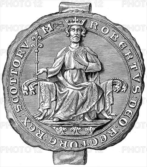 Seal of Robert the Bruce, King of Scotland, 14th century (1892). Artist: Unknown