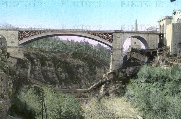 El-Kantara Bridge, Constantine, northeast Algeria. Artist: Unknown
