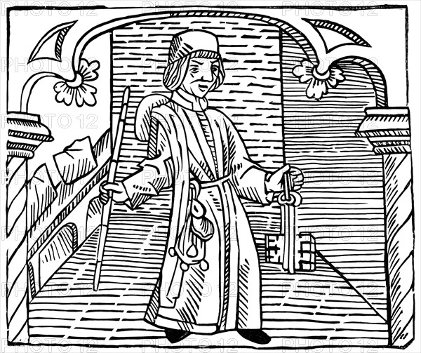 Toll collector, 15th century (1893). Artist: Unknown