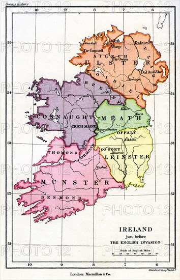 Ireland just before the English (Norman) invasion, 1169 (1893). Artist: Unknown
