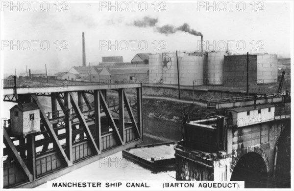 Barton aqueduct, Manchester ship canal, 1936. Artist: Unknown