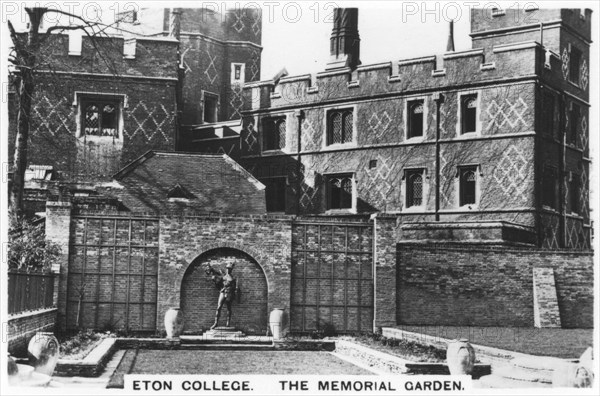 The Memorial Garden Eton College, 1936. Artist: Unknown